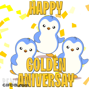 Happy Golden Anniversary Penguins GIF