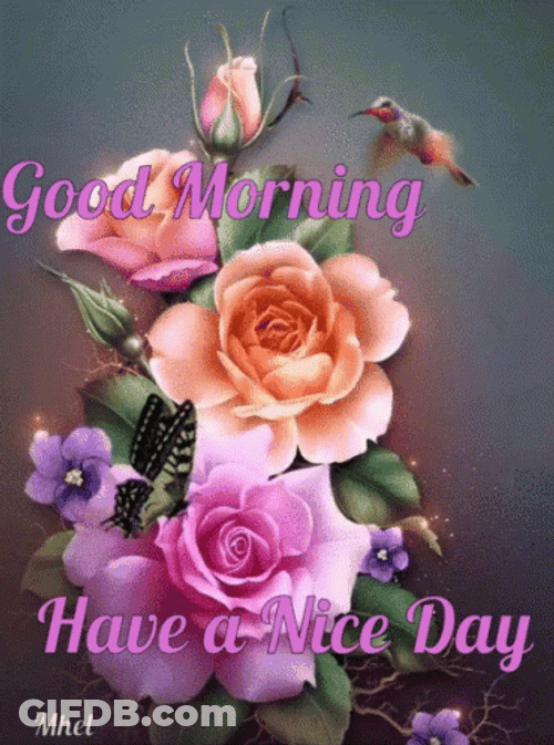 Happy Good Morning Flowers GIF