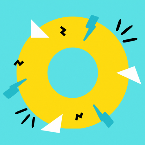 Happy Good Vibes Donut Animation GIF