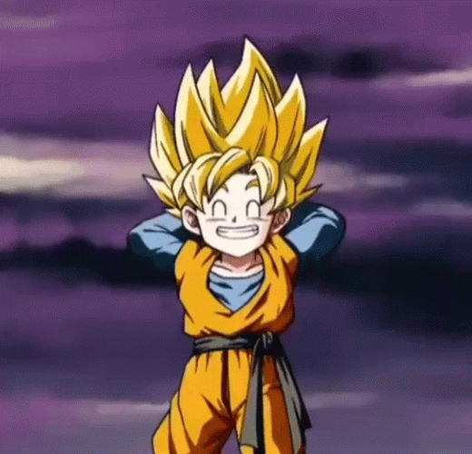 Happy Goten Floating GIF
