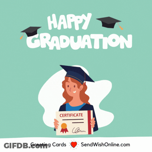 Happy Graduation Greeting Card GIF