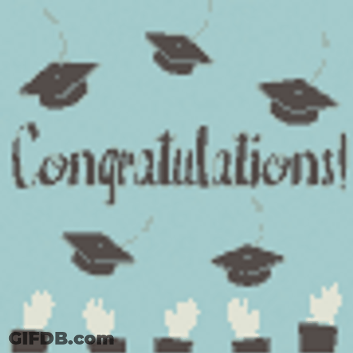 Happy Graduation Hats Off Congrats GIF