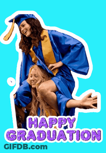 Happy Graduation Two Girls GIF
