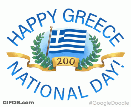 Happy Greece National Day Logo GIF
