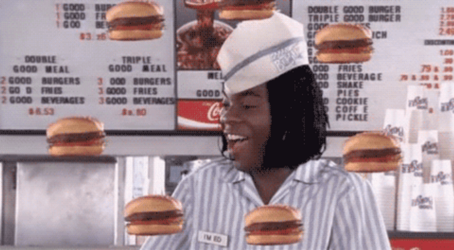 Happy Guy Burger Day Dream GIF