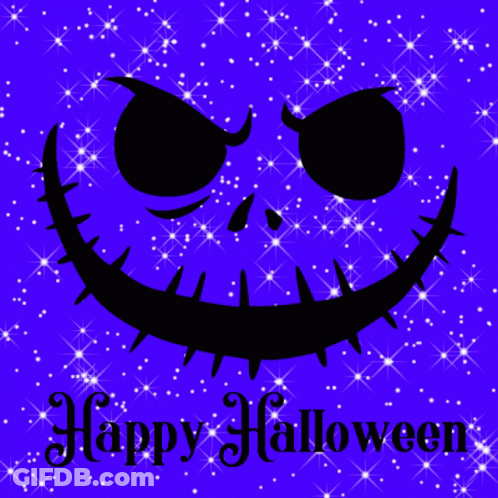 Happy Halloween Nightmare Before Christmas Card GIF