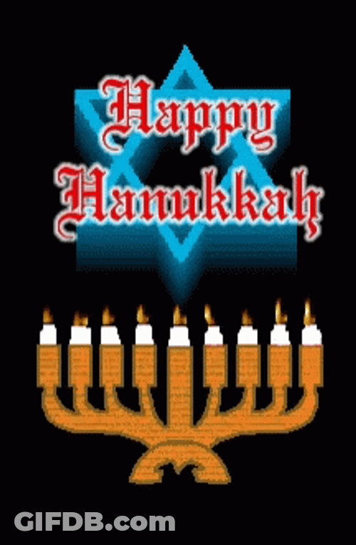 Happy Hanukkah Candle Lighting Rituals GIF