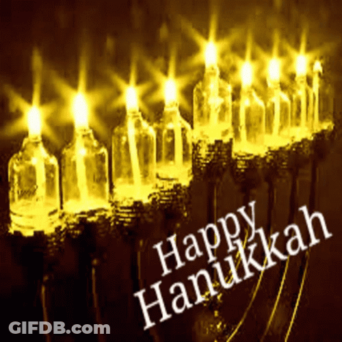 Happy Hanukkah Candles Shining Bright GIF