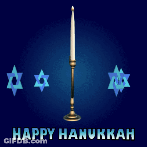 Happy Hanukkah Jewish Greeting Animation GIF