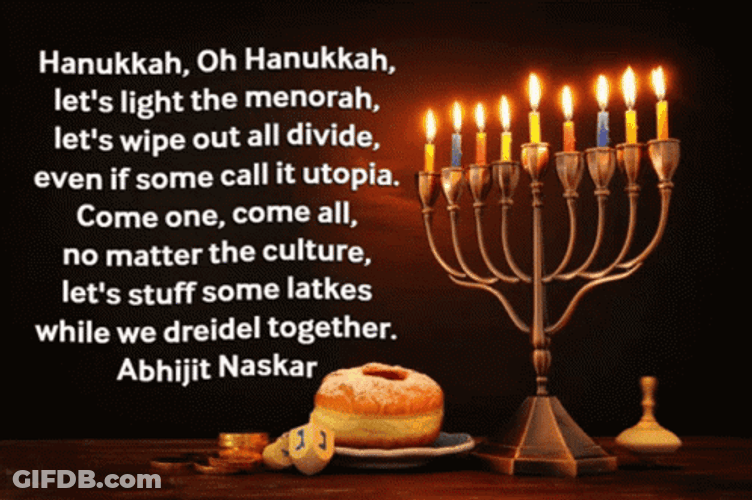 Happy Hanukkah Judaism Poem Jewish Tradition GIF