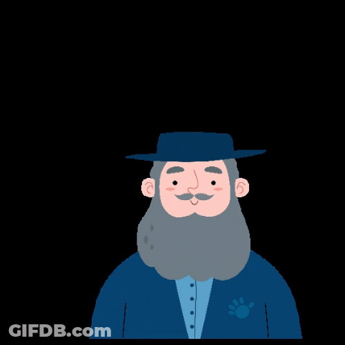 Happy Hanukkah Menorah Head Animation GIF