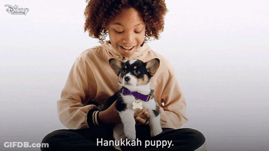 Happy Hanukkah Puppy Dog GIF