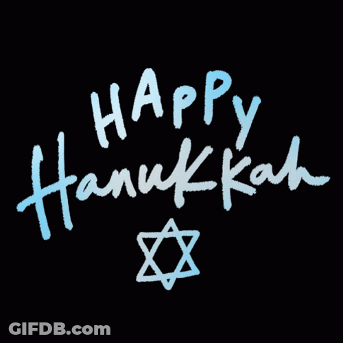 Happy Hanukkah Star Of David Greeting GIF