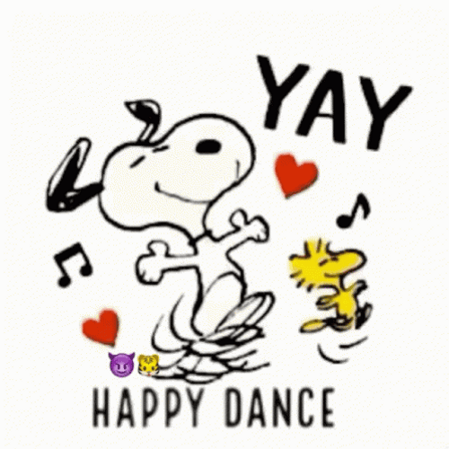 Happy Happy Happy Meme Snoopy Dance GIF