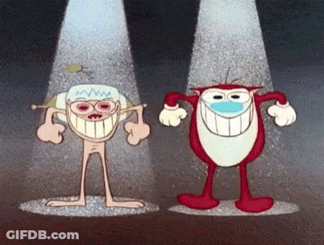 Happy Happy Joy Joy Ren And Stimpy Dancing GIF