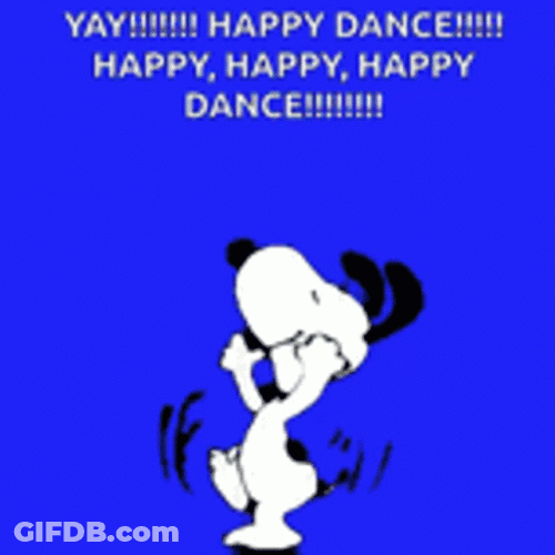 Happy Happy Joy Joy Snoopy Happily Jumping GIF