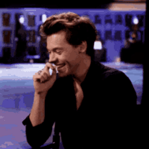 Happy Harry Styles Laughing Dimples GIF