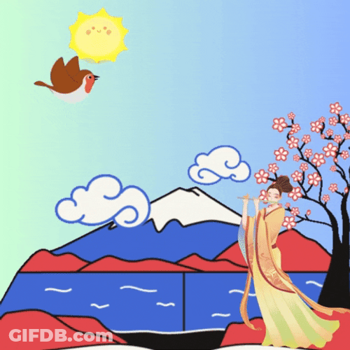 Happy Hello July Kimono Guy GIF