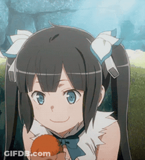 Happy Hestia DanMachi Bite GIF