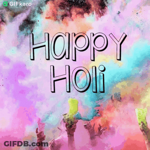 Happy Holi Colorful Background GIF