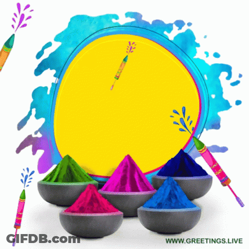 Happy Holi Colorful Design GIF