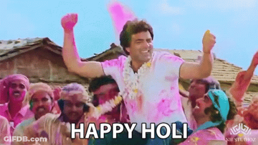 Happy Holi People Carrying Man GIF