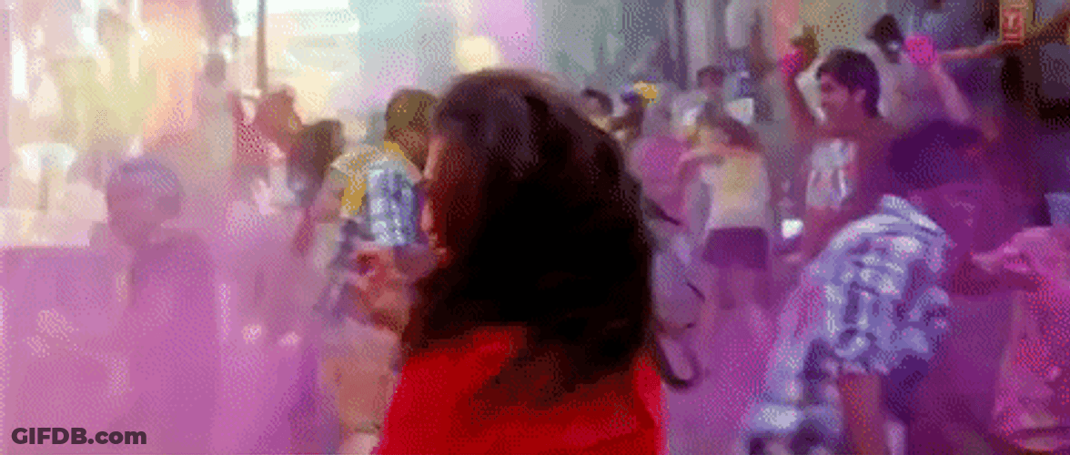 Happy Holi Throwing Pink Powder GIF