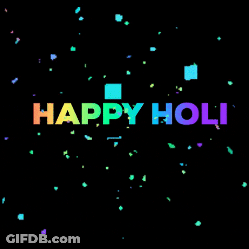 Happy Holi With With Confetti GIF