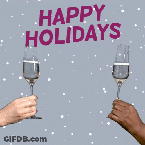 Happy Holiday Champagne Toast GIF