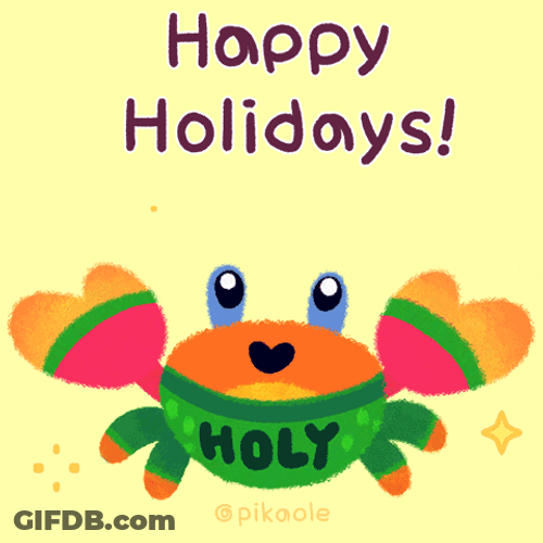 Happy Holiday Little Crab Is Happy GIF