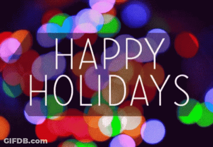 Happy Holiday With Christmas Light GIF