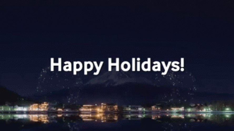 Happy Holidays Fireworks GIF