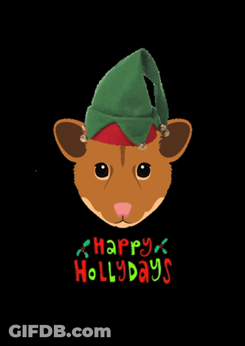 Happy Holidays Hamster GIF