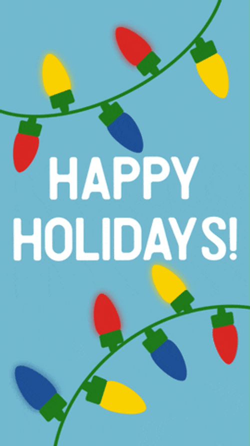 Happy Holidays Lights GIF