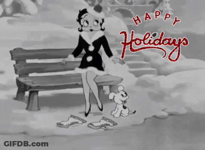 Happy Holidays Meme Betty Boop Posing GIF
