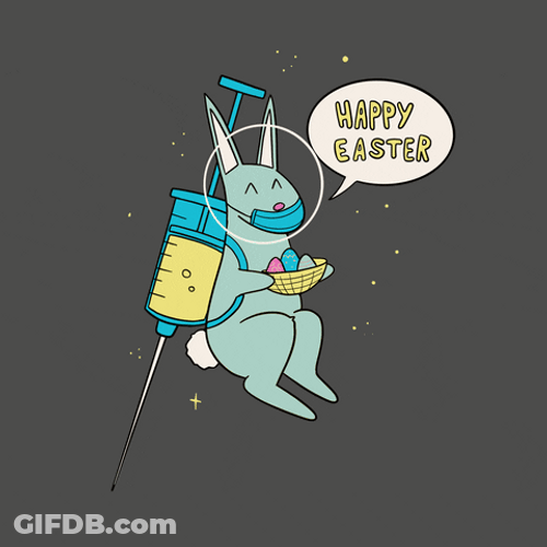 Happy Holidays Meme Bunny In Outerspace GIF