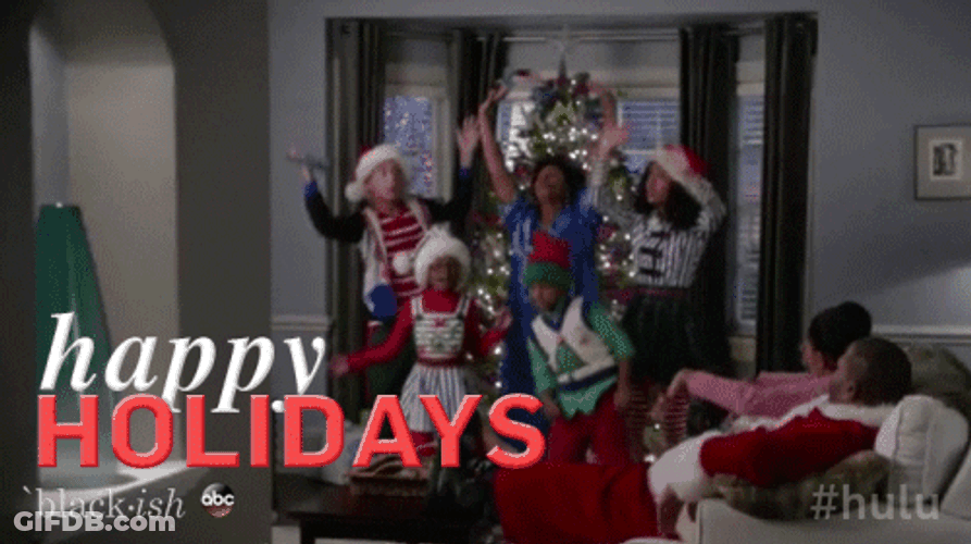 Happy Holidays Meme Cheerful Family GIF