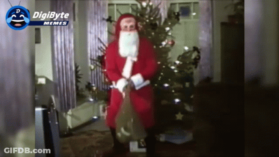 Happy Holidays Meme Santa Claus Falling GIF
