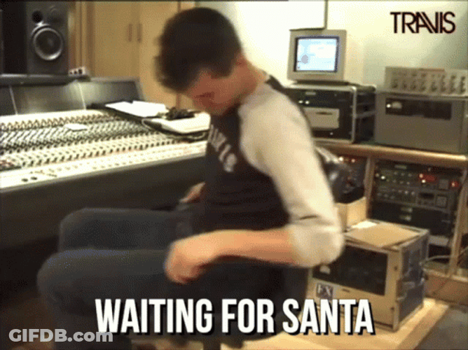 Happy Holidays Meme Waiting For Santa GIF