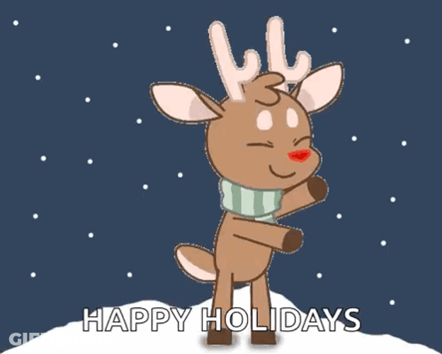 Happy Holidays Rudolph GIF