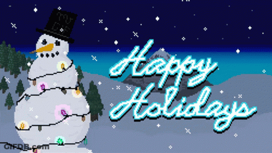 Happy Holidays Snowman GIF