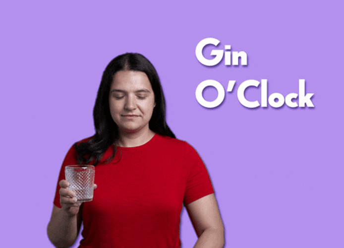 Happy Hour Gin O'Clock GIF