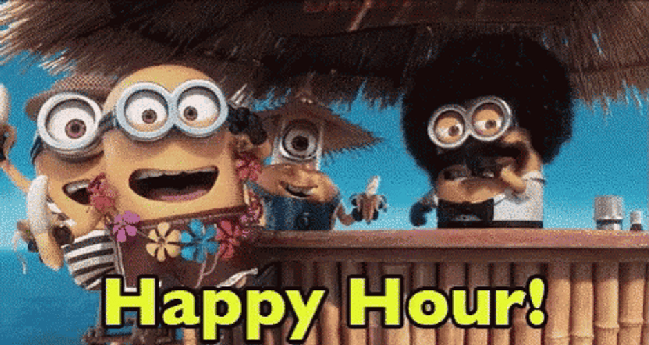 Happy Hour Minions GIF