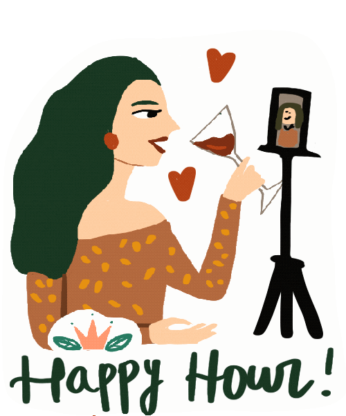 Happy Hour Video Call GIF
