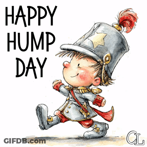 Happy Hump Day Card With Cartoon Character GIF