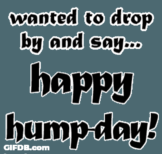 Happy Hump Day Text  Art GIF