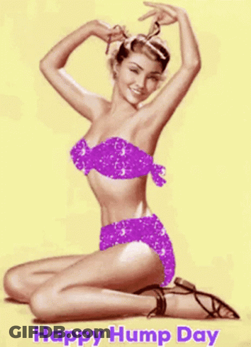 Happy Hump Day Woman Sparkling Pose GIF