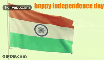 Happy Independence Day Card With Flag GIF