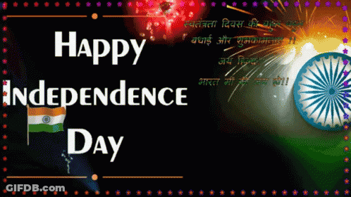 Happy Independence Day Fireworks Man In Turban GIF