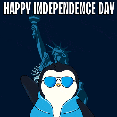 Happy Independence Day July 4Th Pudgy Penguin GIF